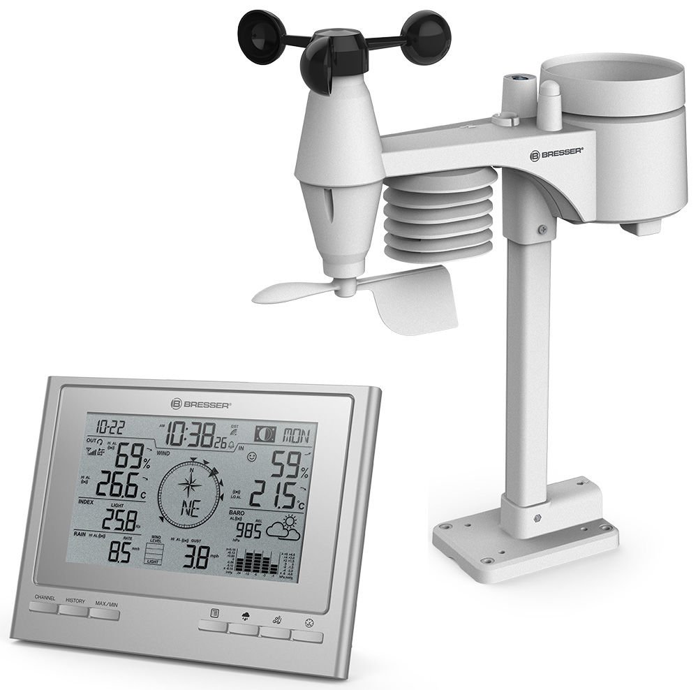 Bresser 7-in-1 ClimateScout Exclusive Line Weather Center, silver