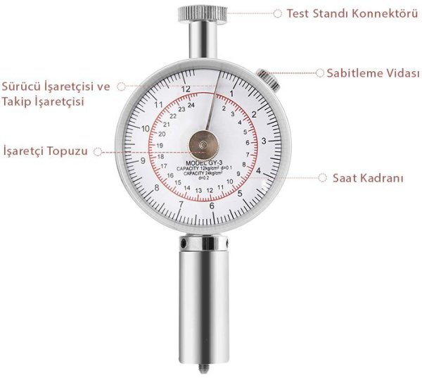 GY-3 Meyve Sertliği Ölçer Penetrometre