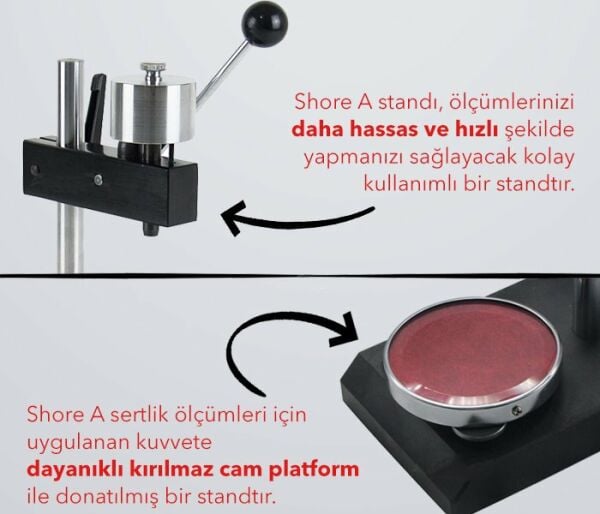 Shore A ve Shore C Test Standı STA-AC01