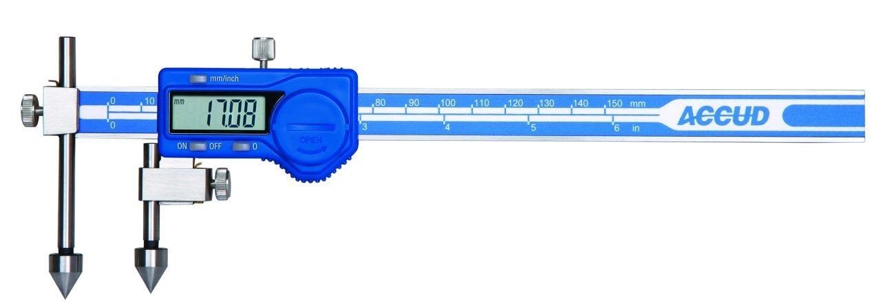 ACCUD 151-008-11 Dijital Merkez Mesafesi Ölçüm Kumpası 151 Serisi 0-200mm