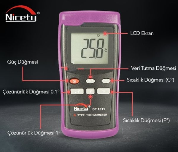 Nicety DT 1311 K Tipi Prob Okuyucu