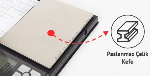 Notebook Kapaklı Cep Terazisi 0.1gr / 2kg