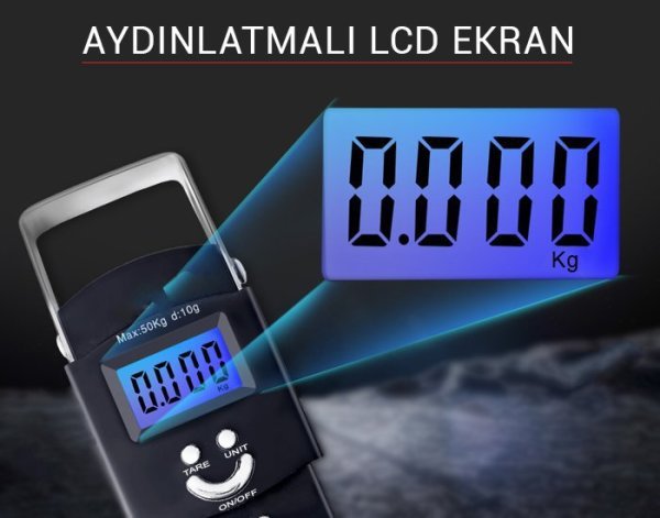 B50 Elektronik Çengel Terazi 50kg