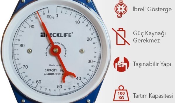 Necklife İbreli Askı Terazi 100KG