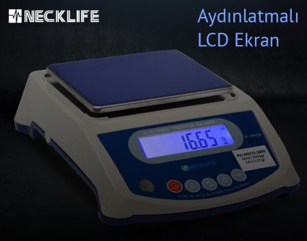 NECKLİFE KD-NBCD-3000 Dijital Hassas Terazi 3KG