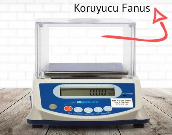 NECKLİFE KD-NBCD-3000 Dijital Hassas Terazi 3KG