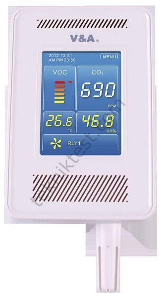 VAT820-CO2-VOC Duvara Monte Co2 ve Voc Monitörü