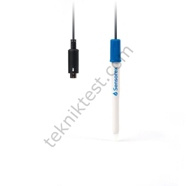 Sensorex S 175CD Saplamalı Cam pH Elektrodu, 1 metre kablo/BNC