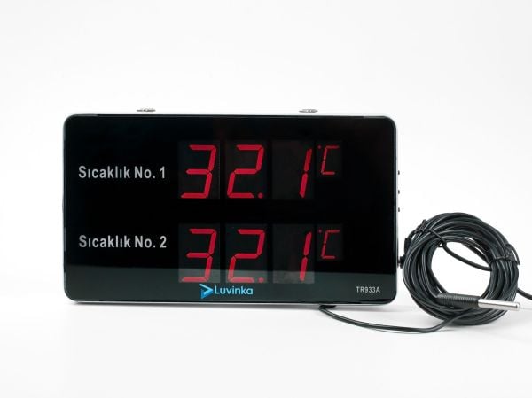 Luvinka TR933A Dijital İç - Dış Sıcaklık Ölçer | Alarm-25cm Ekran