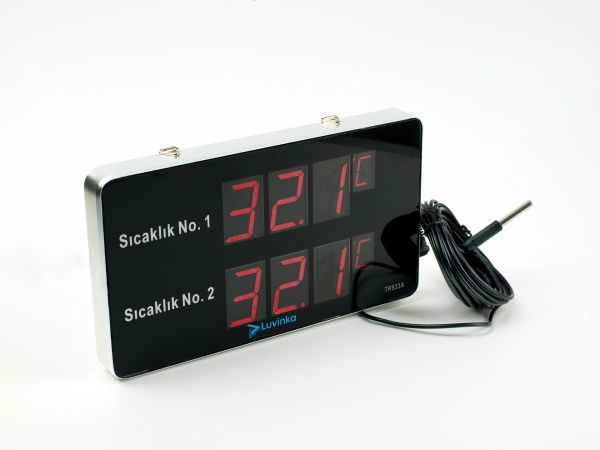 Luvinka TR933A Dijital İç - Dış Sıcaklık Ölçer | Alarm-25cm Ekran