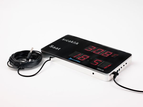 Luvinka TR903B 5m Kablolu Termometre | Saat-Alarm-25cm Ekran