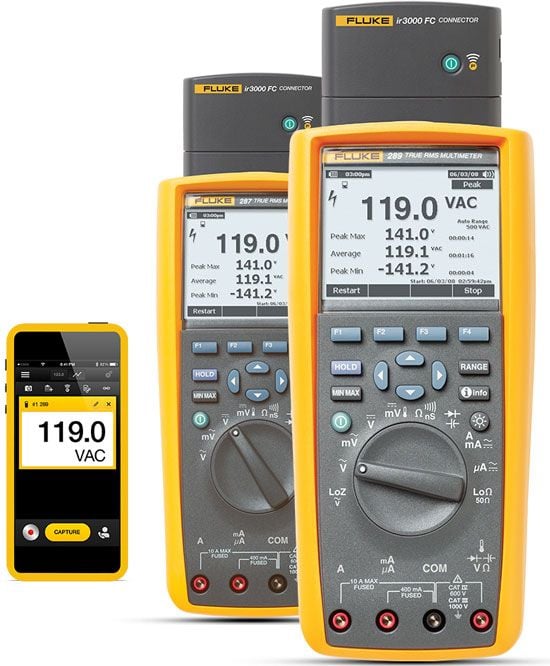 Fluke 289/IR3000/FVF  AC / DC Dijital Multimetre True RMS