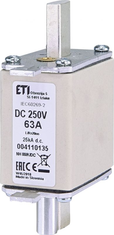Eti NH00/K 63A/250V DC