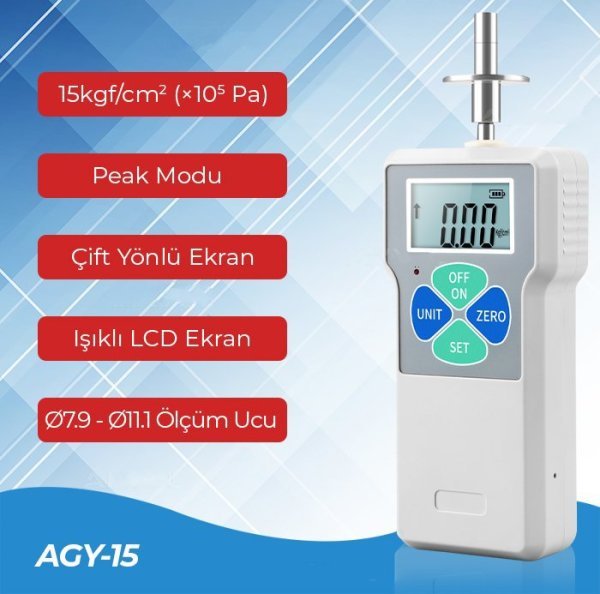 AGY-15 Dijital Meyve Sertlik Ölçer Penetrometre