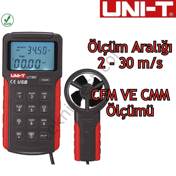 Uni-t Ut362 Hava Hızı, Sıcaklık ve Debi Ölçer