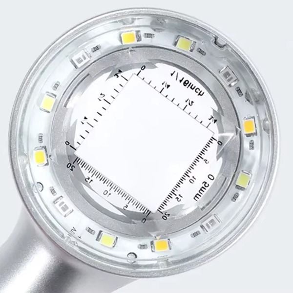 8690 Skalalı Işıklı Büyüteç 30X Şarj Edilebilir | 4 Renkli Led