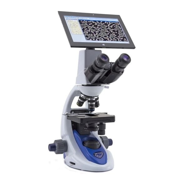 OPTIKA B-190TBPL Dijital Binoküler Araştırma ve Biyoloji Mikroskobu 1000x - 10.1'' Tablet PC ve 3.1MP Kameralı Ekranlı Mikroskop