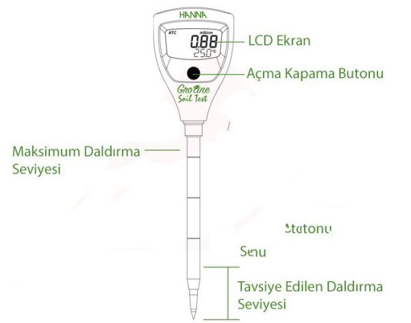 Hanna HI 98331 GroLine Toprak EC ve Sıcaklık Test Cihazı