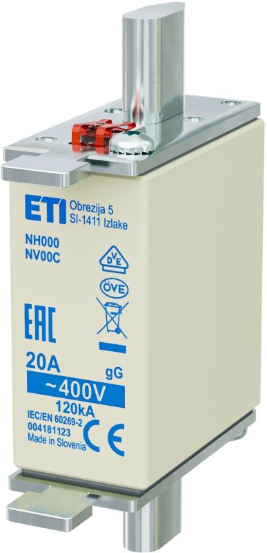 Eti NH000 gG 20A/400V korr.