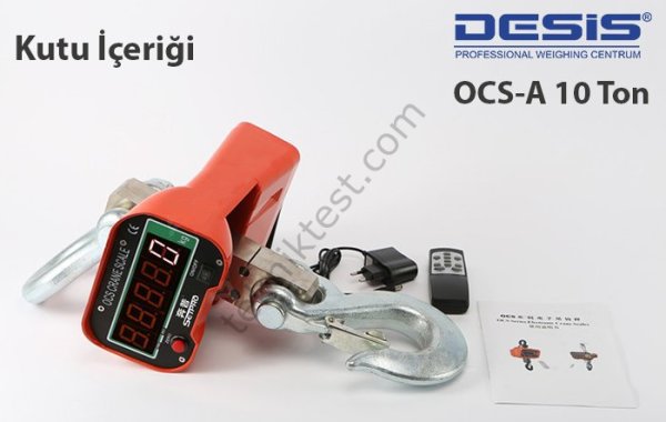 Desis OCS-A Dijital Vinç Baskülü - Hassasiyet:5 kg. Max: 10 ton.