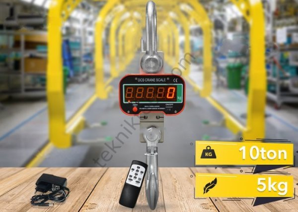 Desis OCS-A Dijital Vinç Baskülü - Hassasiyet:5 kg. Max: 10 ton.
