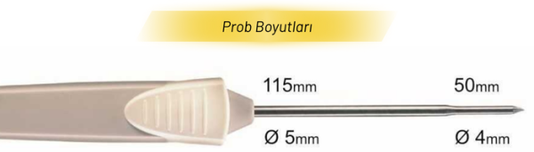 Testo 0603 1293 T Tipi Su Geçirmez Batırma Problu Termokupl