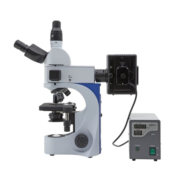 OPTIKA B-383FL Trinoküler Floresan Mikroskop Civa Buharlı - Araştırma Mikroskobu 1000x