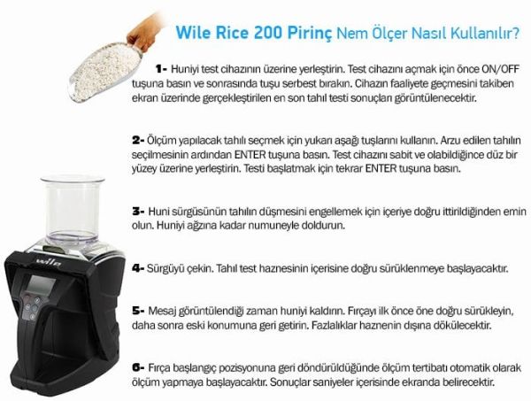 Wile Rice 200 Pirinç Rutubet Ölçer