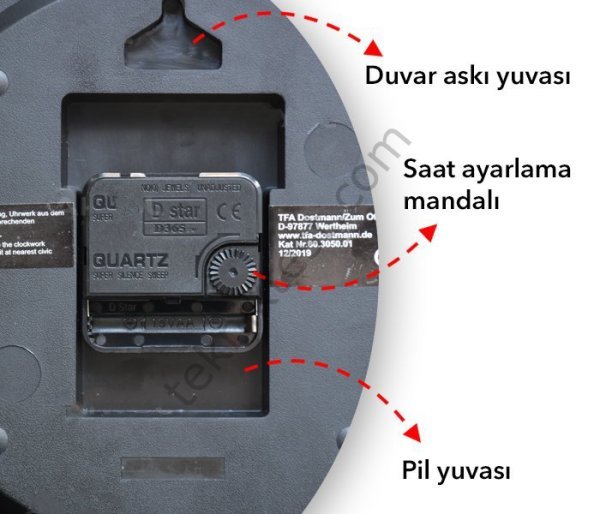 TFA 60.3050.01 Sessiz Analog Duvar Saati