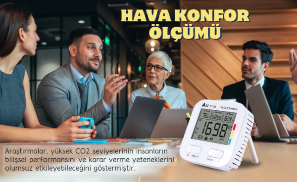AZ 7732 Karbondioksit Sıcaklık Nem Ölçer