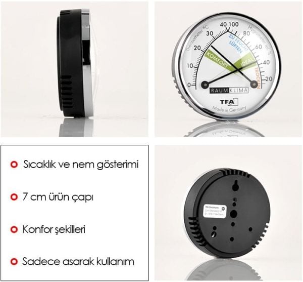 Tfa 45.2024 Analog Sıcaklık ve Nem Ölçer