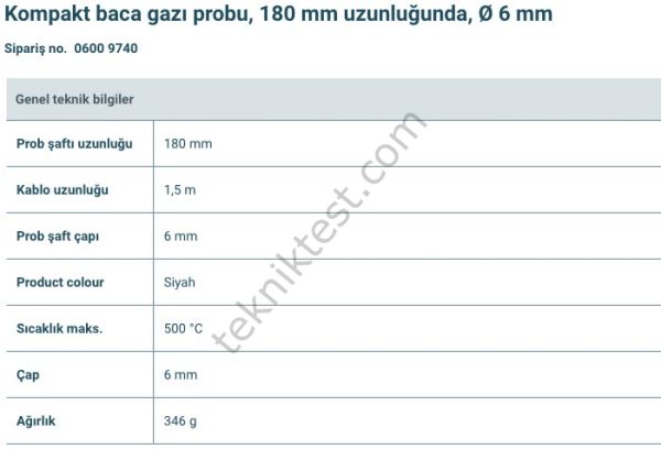 Testo 300 LL Baca Gazı Analiz Cihazı (Yazıcılı Set)