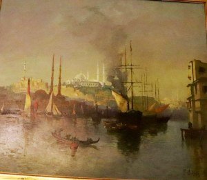 Tuval üzerine yağlıboya resim.Belçikalı  Ressam  F. Herink imzalı. 19.Yüzyıl Çerçevesiz 60x70 cm.