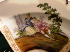 Meissen porselen duvar tabağı. İmzalı Ç:25cm