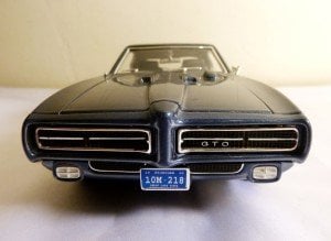 1969 Pontiac GTO Judge diecast metal araba. Motor Max üretimidir. 1:18