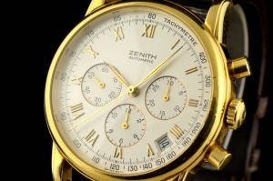 Zenith - El Primero Automatic 18K sarı altın 38mm orijinal kol saati. 1990-1999