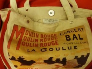 Moulin Rouge taşıma bez torba. Boy:35x30 cm.