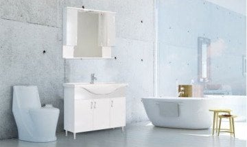 Biancoa Damla Beyaz Banyo Dolabı 100 cm