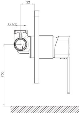 GPD Ankastre Duş Bataryası Pedra Siyah MAD160-S