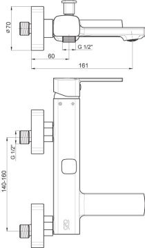 GPD Banyo Bataryası Pedra Siyah MBB160-S