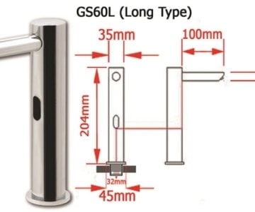 Xinda Fotoselli Ankastre Sıvı Sabunluk 1000 ml GS60L