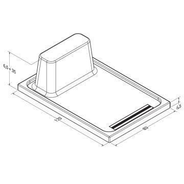 S'tina Flat Dikdörtgen Oturmalı Duş Teknesi Afredo 80x120 cm