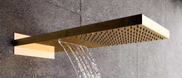 Fause Ankastre Comfort Panel Şelale Duş Seti Altın Gold FAU110-G