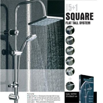 Diamond Nour Square Tall Duş Sistemi