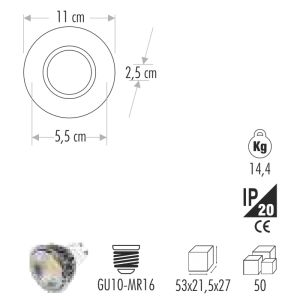 Cata İpek Cam Spot Led Efektli CT-6639