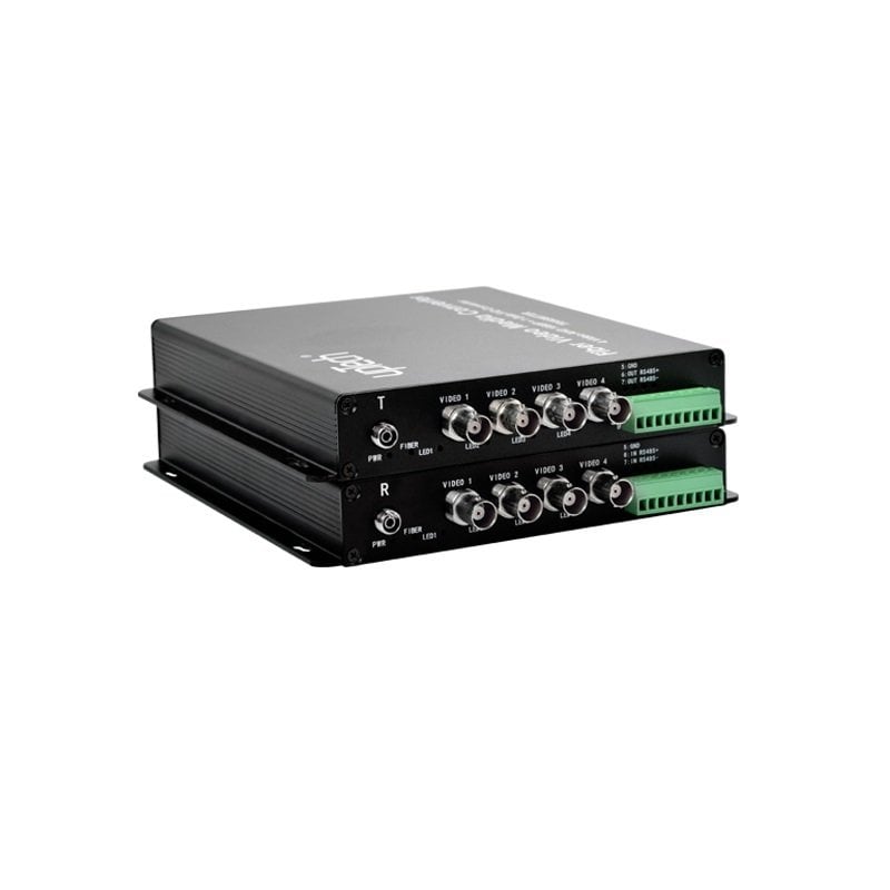 Fiber Media Converter - 4 Video AHD 1080P + 1 Data