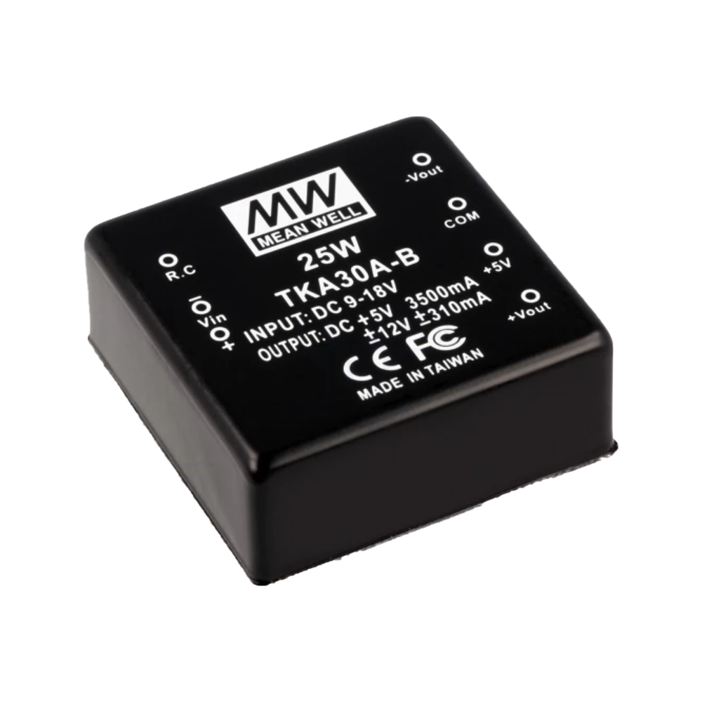 MEANWELL- TKA-30A-B 9~18Vdc>+5,+/-12Vdc 3500,+/-310mA  Dönüştürücü