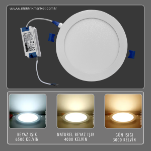 ACK 20W Sıva Altı Led Panel 6500K Beyaz Işık AP01-02030