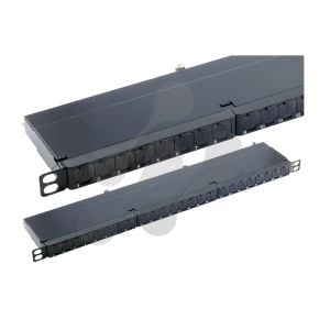 FTP Cat6a 24 Port 10G Patch Panel - 0.5U Right Angle PPC6AF24R05