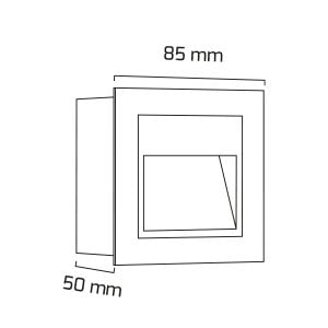 Goya 3W 3000K 5X8,5cm Sarı Ledli Siyah Duvar Apliği GY 6241